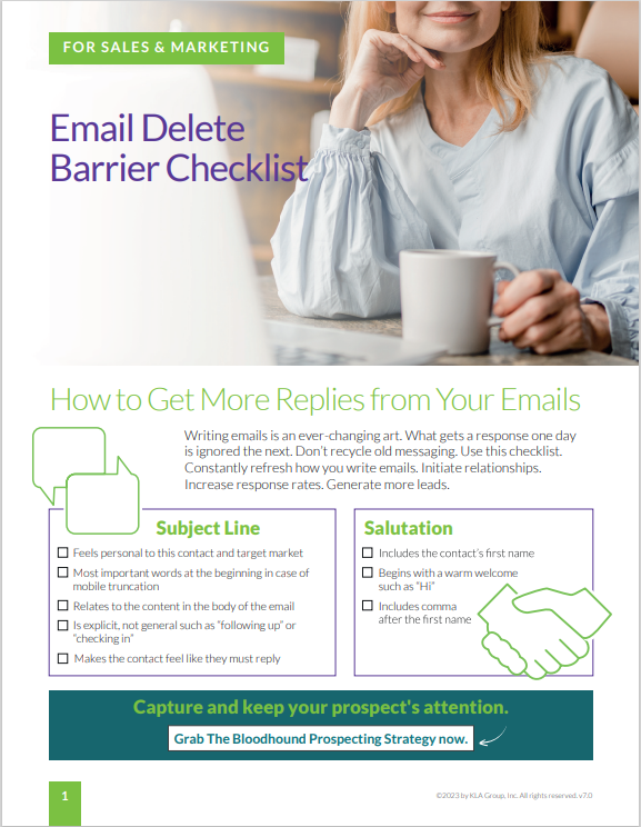 Email Delete Barrier Checklist