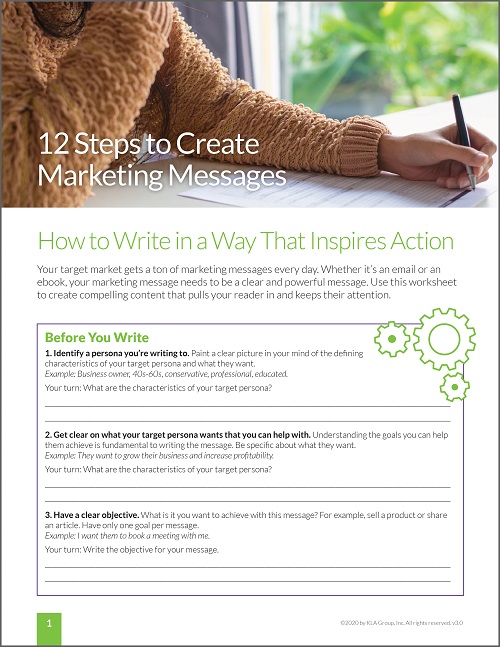 12 Steps to Create Marketing Messages