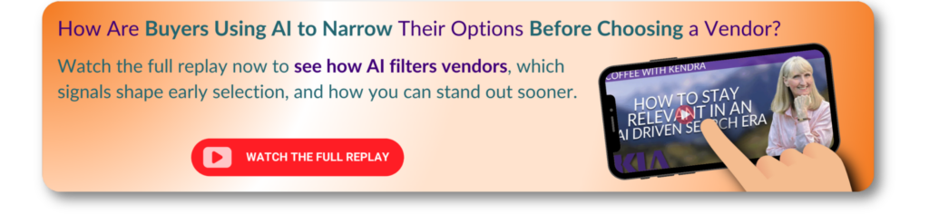 MOB promoting replay on how AI filters vendors and shapes early buyer selection before outreach. 